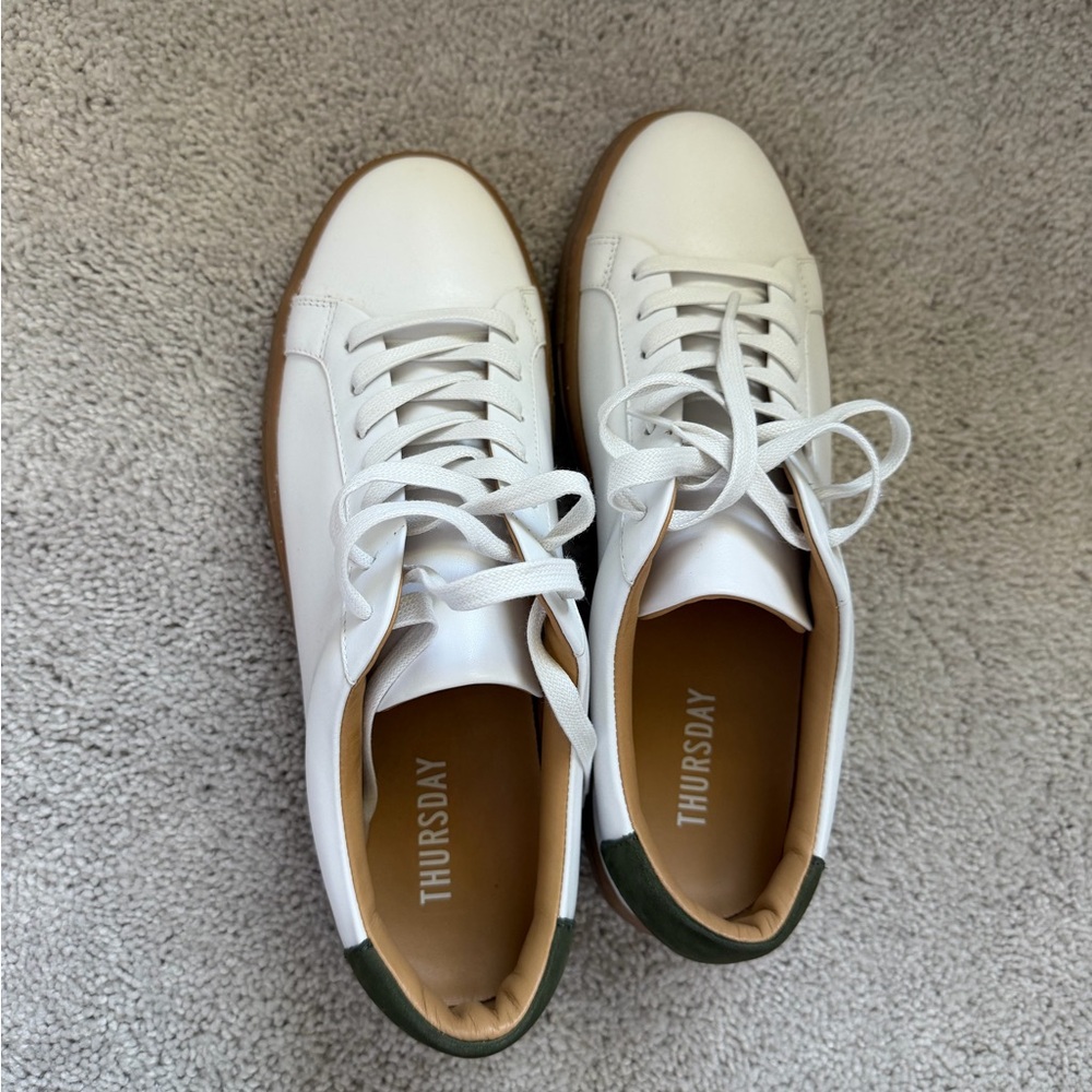 Thursday- Men's White Leather Sneakers